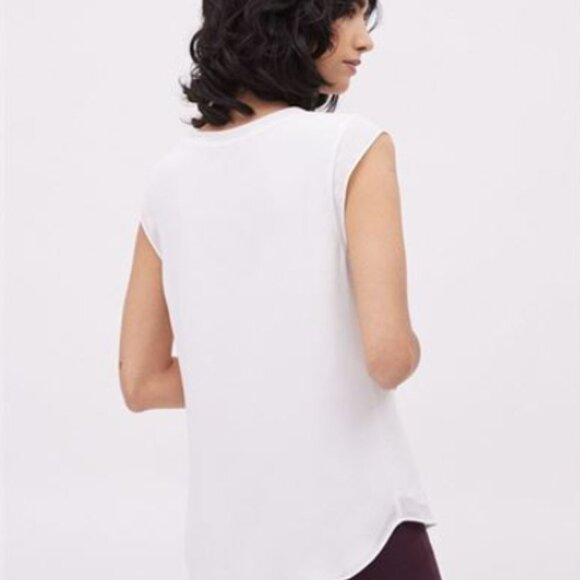 SILKY CREPE CAP SLEEVE BLOUSE - Picture 2 of 2